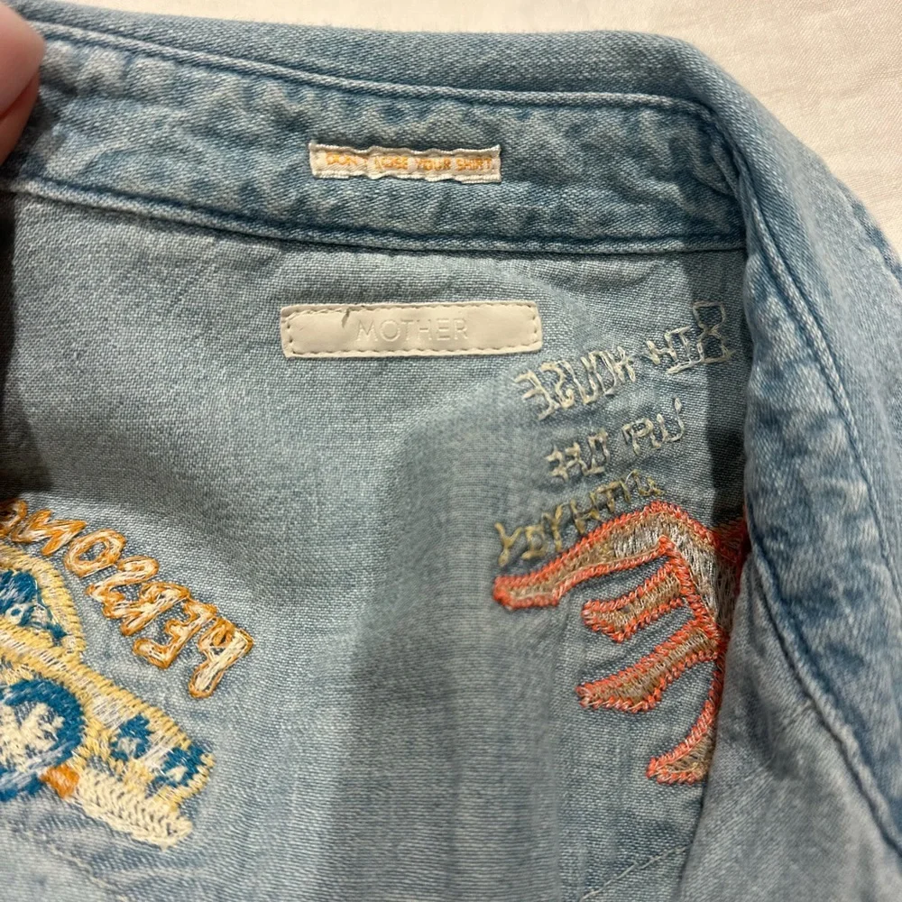 Mother denim Embroidered Denim Shirt - Picture 3 of 4